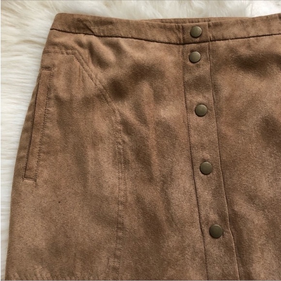 Metaphor Faux Suede Miniskirt - Picture 3 of 6